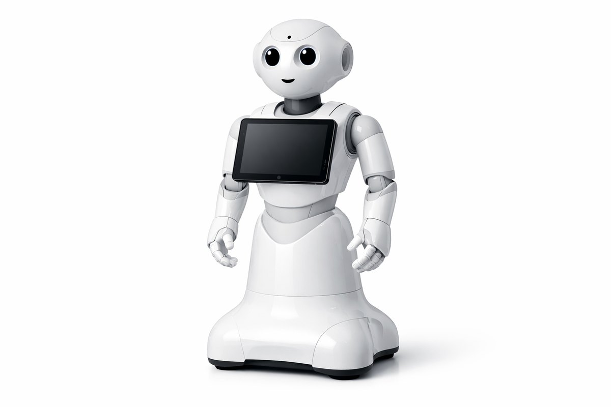 Сервисный робот-помощник Pepper - ИИ-рендер каталога